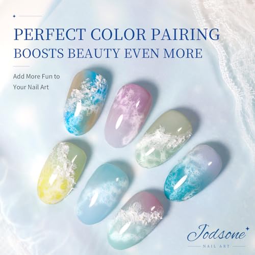 JODSONE Blooming Gel Nail Polish - 16.5ml Wave White for Nail Art