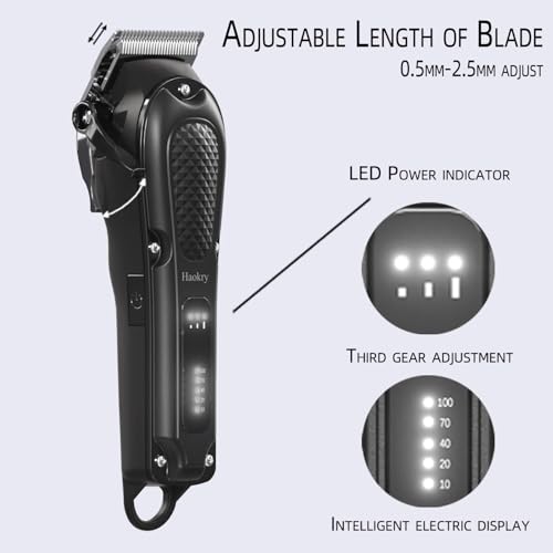 Haokry Hair Clippers for Men - 3 Modes Cordless & Corded Grooming