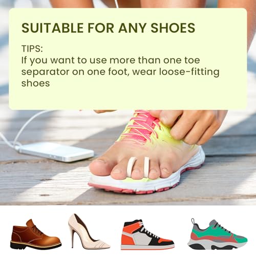 Bukihome 100 Pack Foam Toe Spacers for Pain Relief and Comfort - Reusable Toe Separators for Women and Men