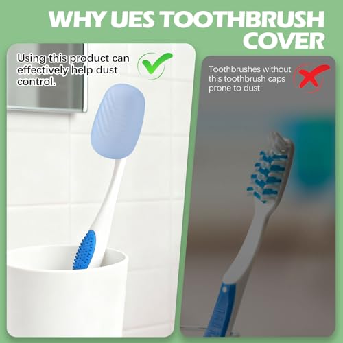 Lapfoon 6 Pack Silicone Toothbrush Covers - Universal Fit & Hygienic