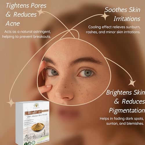 Magickal Hues Multani Mitti Powder - 100% Pure Fullers Earth Mask