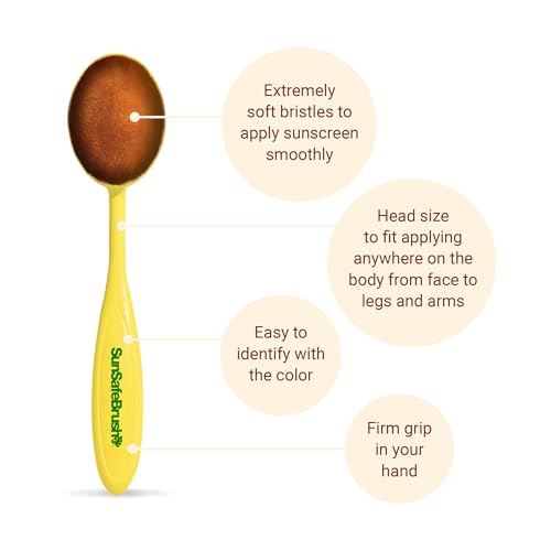 SunSafe Brush Sunscreen Applicator - Easy, Mess-Free UV Protection