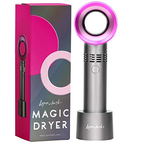 Lyon Lash Portable USB Bladeless Mini Fan Pink Nickel for Eyelash Extensions