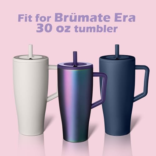 Jetstop Straw Kit for Brümate Era 30 oz - 3 Metal Straws, Silicone Connectors & Cleaning Brushes