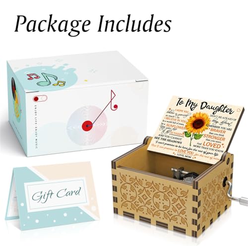 Wooden Music Box - You Are My Sunshine Gift for Daughter