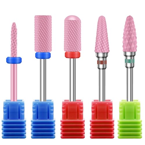 5PCS Ceramic Nail Drill Bits Set for Acrylic & Gel Nails