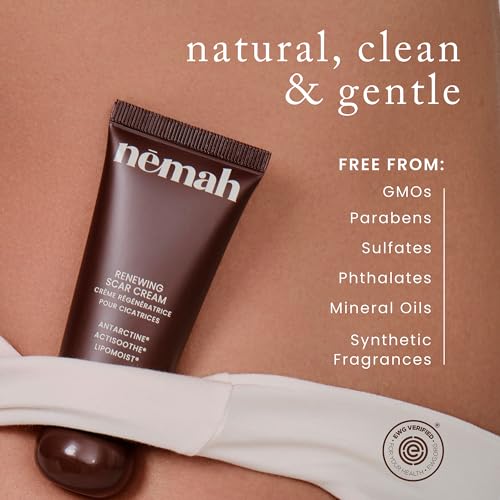 Nemah Restorative Scar Treatment, C Section Recovery, Scar Cream for Surgical Scars, Ideal to Reduce the C Section and Acne Marks, Dermatologist Approved, Antioxidant Rich, Vegan Formula, 1 oz