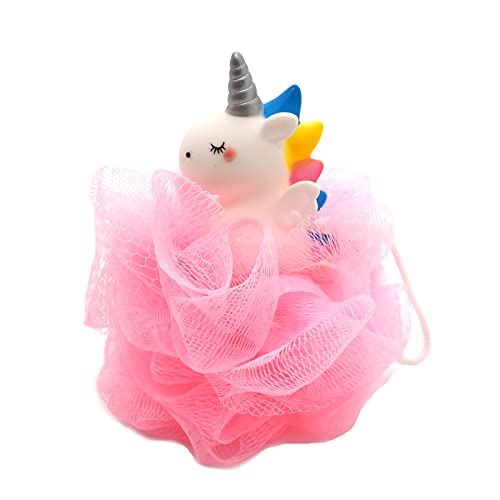 Ralcosuss Cute Unicorn Bath Loofah Sponge for Kids and Adults