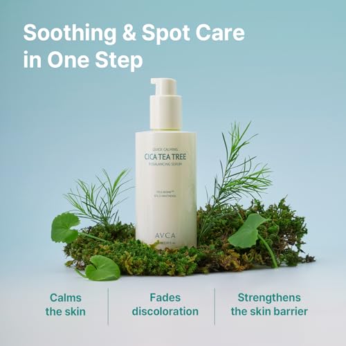 AVCA Cica Tea Tree Serum – Soothing Niacinamide Face Serum for Acne