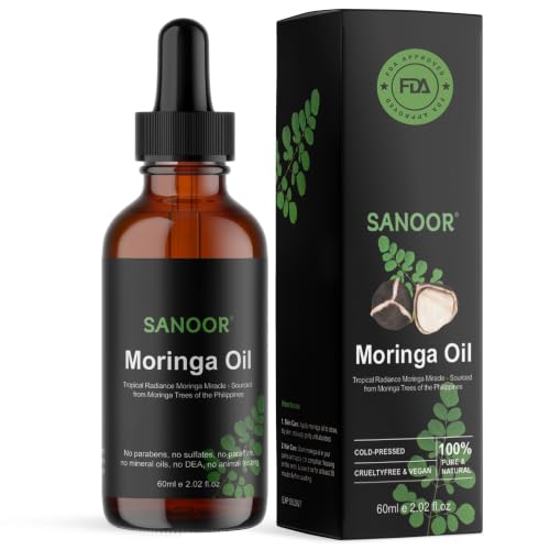 SANOOR Moringa Oil - Lightweight Multi-Use Beauty Oil for Face, Hair & Body, 60ml