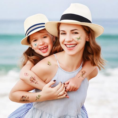 Fairy Temporary Tattoos - 12 Waterproof Floral Body Art Sheets