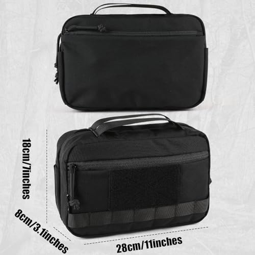 VOTAGOO GEAR Black Tactical Toiletry Bag Waterproof Nylon Molle Dopp Kit Travel Organizer