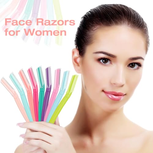 Women's Premium Deep Color Eyebrow Razor for Sensitive Skin - Exfoliating & Safe Hair Removal, Travel Friendly Facial Grooming Tools