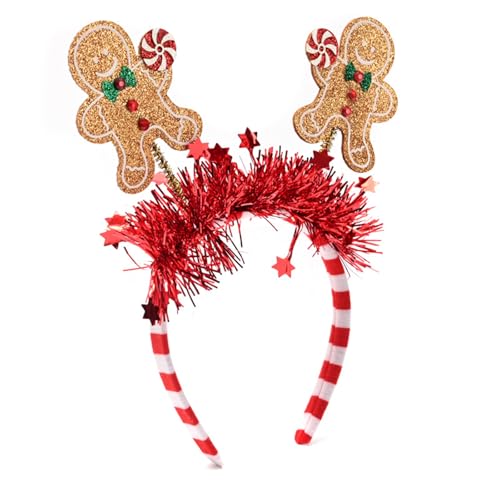Gingerbread Man Christmas Headband for Women & Girls - Holiday Party Accessory - ZEYER