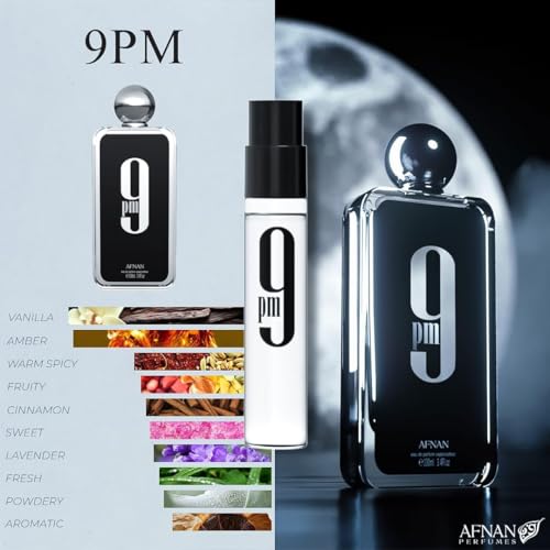 Afnan 9 Series Perfume Discovery Set - 5 Miniature Fragrances, Unisex, 2ml Vials