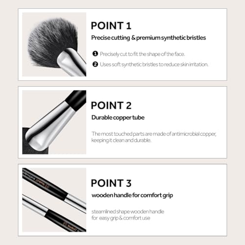 STUDIO17 Eye Makeup Brush Set - 5 Portable Synthetic Brushes