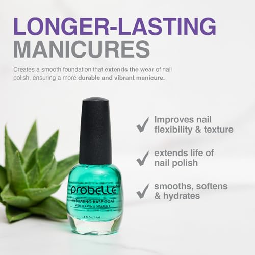 Probelle Hydrating Base Coat for Dry & Brittle Nails - Nourishing Formula