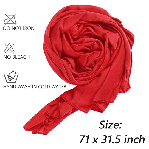 XTREND 4-Piece Stretch Jersey Turban Set - Soft Head Wraps in Black, Dark Blue, Dark Grey, Wine Red