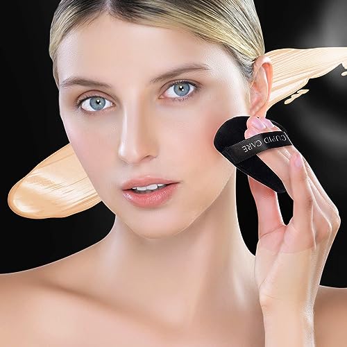 CUPID CARE Triangle Powder Puff Set with 2 Travel Cases - 6 Pcs