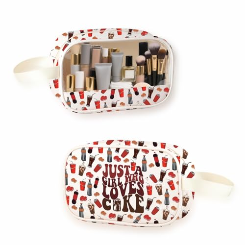 Loves C C-Makeup Clear Makeup Bag for Soda Drink Lovers – Travel Toiletry Organizer