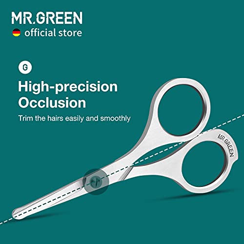 MR.GREEN Mustache Scissors Mr-2005 - Stainless Steel Facial Hair Trimmer