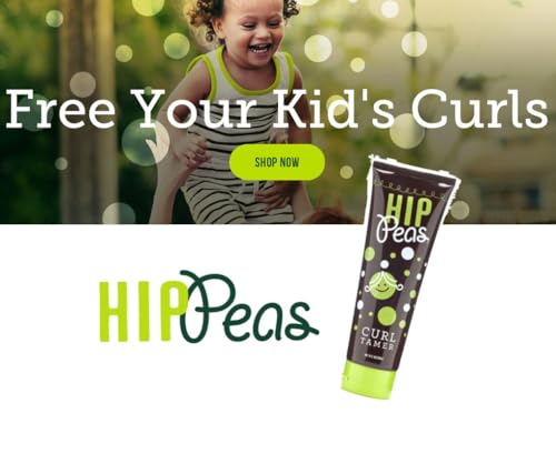 Hip Peas Natural Curl Tamer Cream - Anti-Frizz Hair Definer, 8 oz