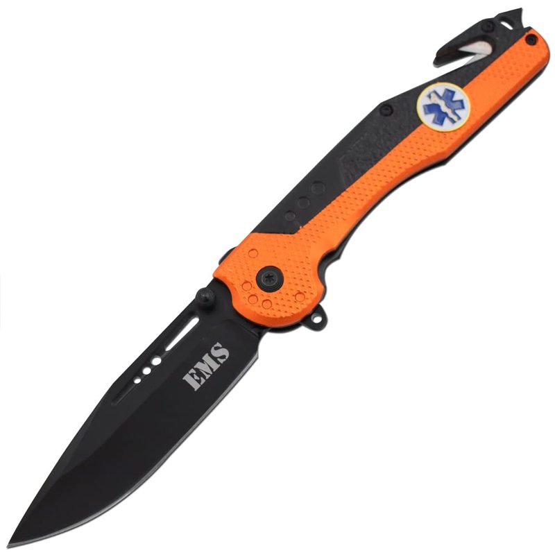 Snake Eye Tactical Rescue Style 3-in-1 Tactical Knife for Military and First-Responders Knife