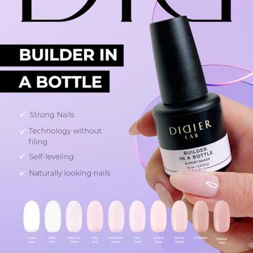 DIDIER LAB BIAB Pink Mask Builder Gel in a Bottle 0.51 fl oz for Nails