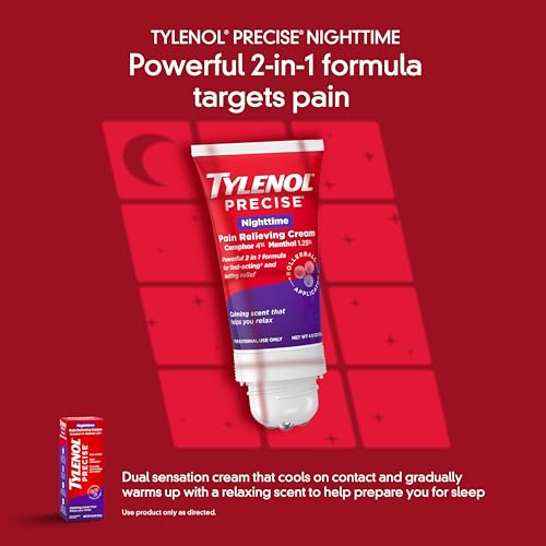 Tylenol Precise Nighttime Pain Relief Cream - 4 oz with Camphor & Menthol
