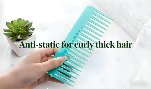 YOFAN 3-Pack Wide Tooth Detangling Comb – Handleless for Curly Thick Hair