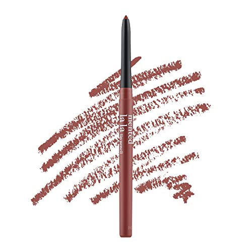 Mented La La Vegan Lip Liner for Women, Dark Brown, Water-Resistant & Long-Lasting