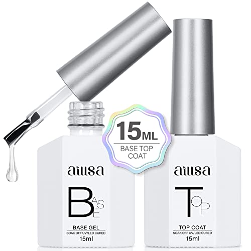 AILLSA Base and Top Coat Gel Nail Polish - BG-Base & Top Coat, 15ml