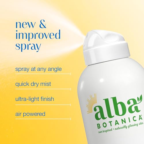 Alba Botanica Hydrating Sunscreen Spray SPF 50 - Water Resistant & Moisturizing, 5 Fl. Oz
