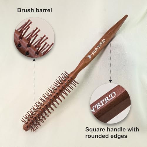 SUNBIRD Small Round Hair Brush for Short Hair Volumizing & Styling