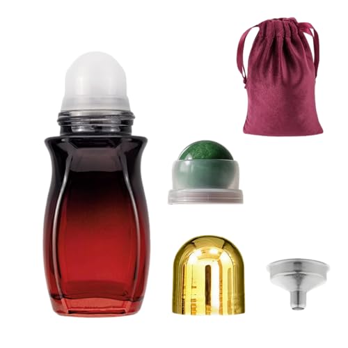 Rose Quartz Roller Ball Bottle - Black & Green Pearl 50ml
