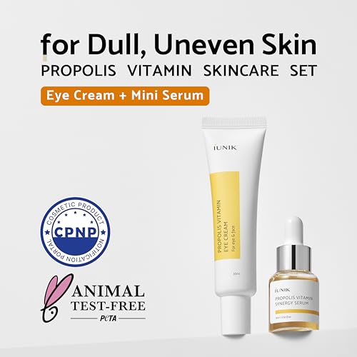 iUNIK Propolis Vitamin Eye Cream & Synergy Serum Skincare Set