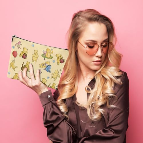 Winnie the Pooh Makeup Bag-03 | Cute Yellow Travel Pouch