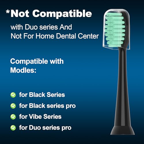 ZIYAJIA Replacement Toothbrush Heads for AquaSonic Black Series 10 Pack