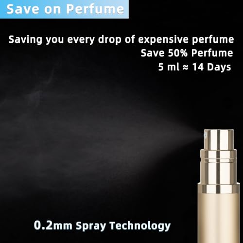 Qavhun 5ml Refillable Perfume Atomizer - Leakproof Portable Travel Bottle (2-Pack)