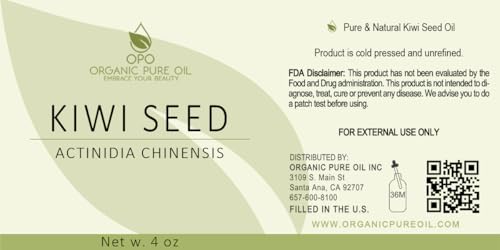 OPO Kiwi Seed Oil - Organic Cold Pressed Moisturizer for Skin & Hair 4 oz