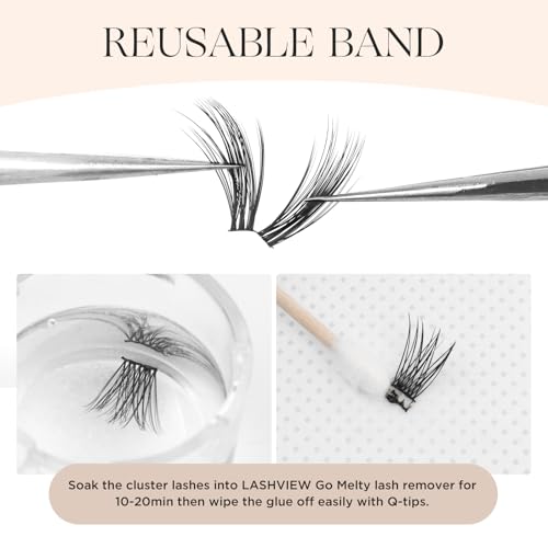 PopUp DIY Lash Extension Clusters - Variation 705, Soft & Reusable Eyelash Lashes