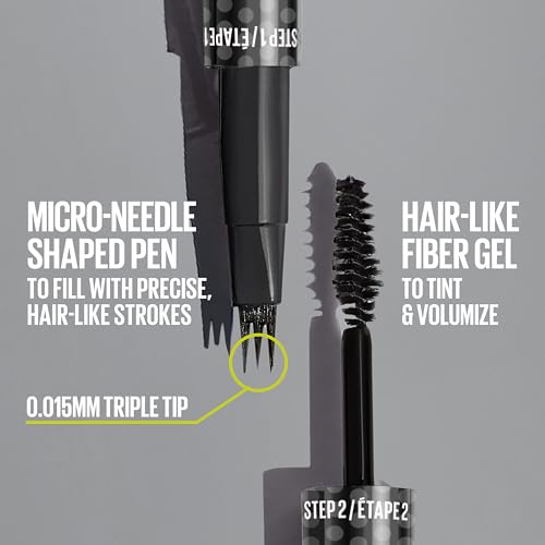 Maybelline Brow Inserts Eyebrow Pen and Gel - Dual-Ended, Water-Resistant, Blonde