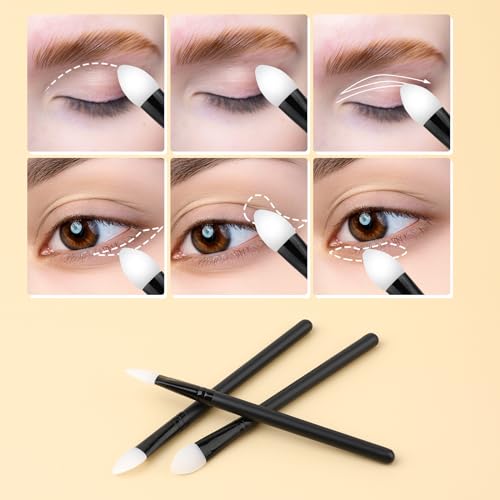 3 Pcs Silicone Makeup Applicator Brushes for Eyeshadow & Lip Mask