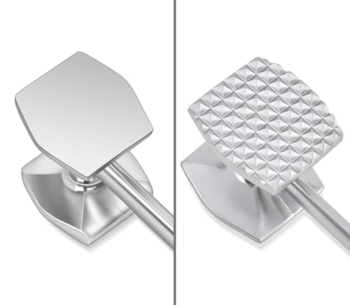 Aliglow Meat Tenderizer Hammer - Heavy Duty Dual-Sided Mallet