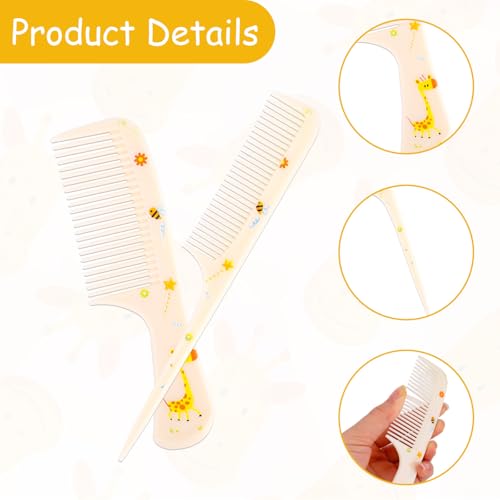 Baby Hair Comb Set - 2 Cute Giraffe Combs for All Hair Types