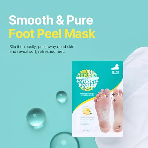 Ariul Smooth & Pure Exfoliating Foot Peel Mask - 2 Pairs with Aloe & Hyaluronic Acid