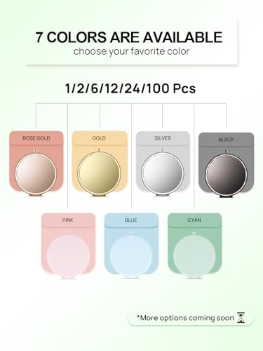 Getinbulk Cyan Compact Mirror 1x/2x Pocket Mirror - 2.5in Diameter, Blue