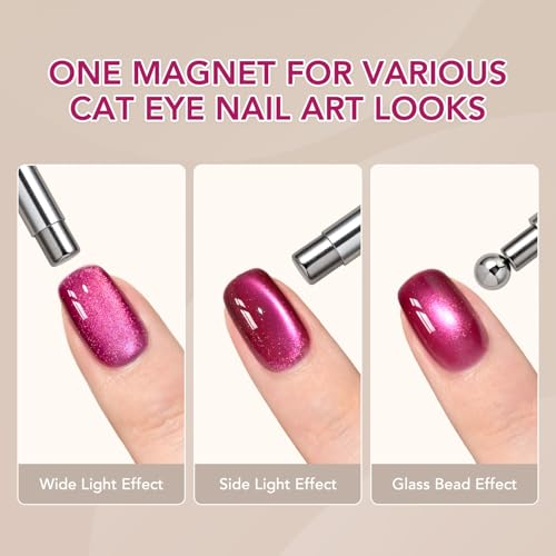 GAOY 3-in-1 Cat Eye Nail Magnet Set for DIY Nail Art