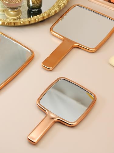 MIRRORNOVA Handheld Makeup Mirror - 4" x 7", Gold Finish