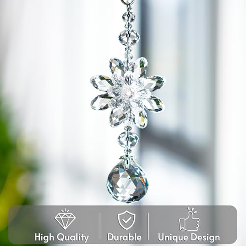 Clear Crystal Ball Prism Suncatcher for Car & Home Decor